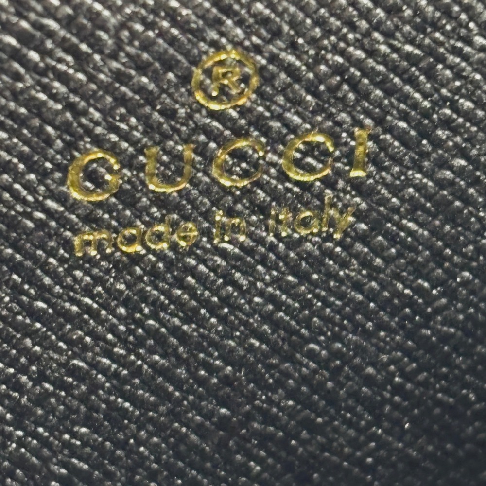 Gucci Zip Around Wallet Unisex OS Black GG Embossed Leather - Picture 6 of 11